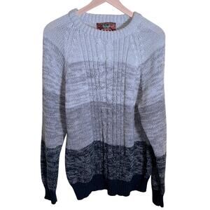 VNTG CHARTWELL cable knit crewneck grandpa sweater XL